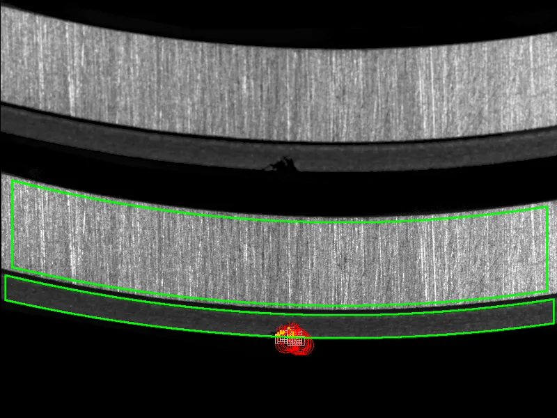 Detected defect on the ring lock