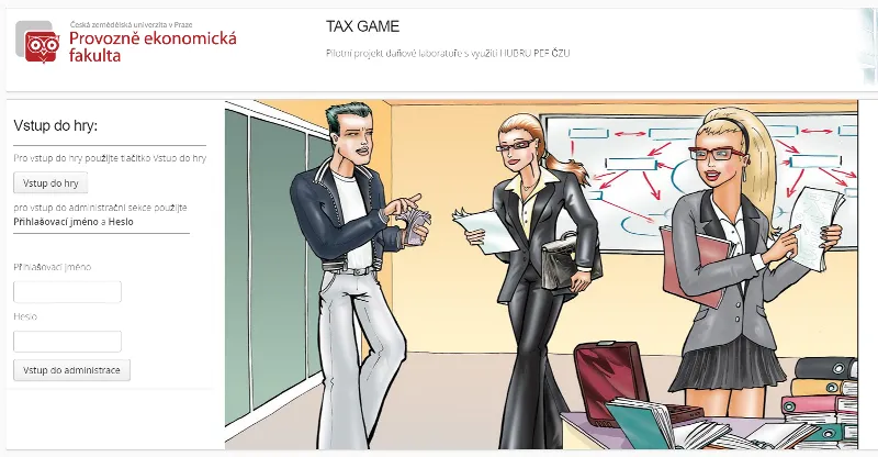TaxGame screen
